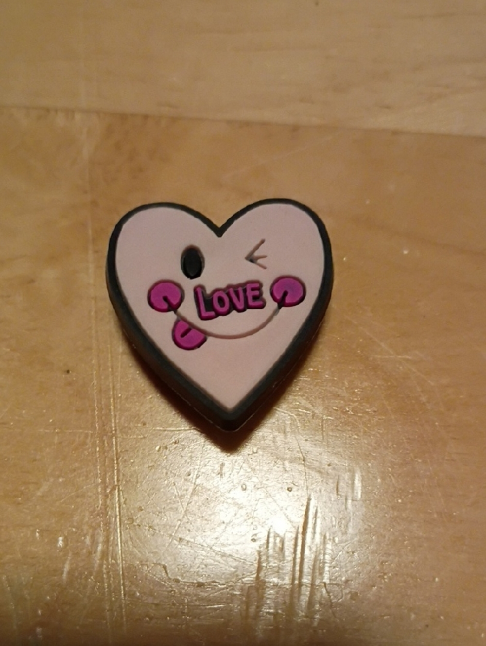 10 for $10 Jibbitz Croc Charms - Wink Face Pink LOVE Heart - New Shoe Charms